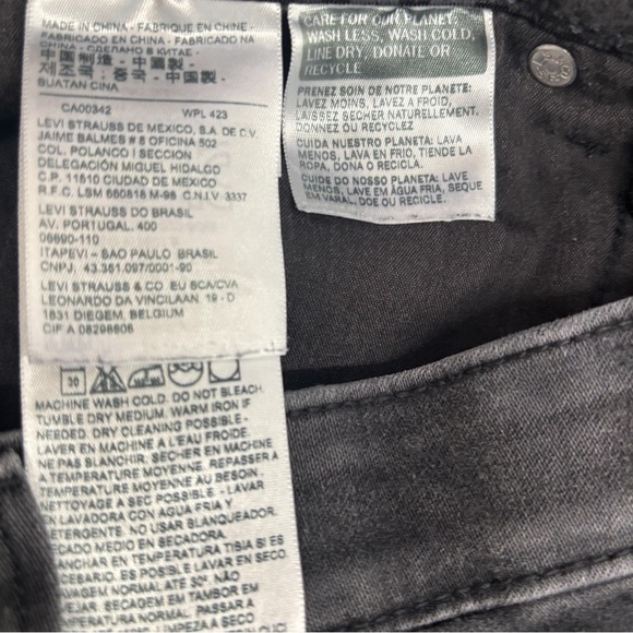 Levi’s 525 Womens Size 8 Perfect Waist Straight Vintage Black Wash Stretch Jeans - Picture 4 of 6